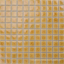 Home Application Wall and Floor Ice Crack Yellow Mosaic Tiles